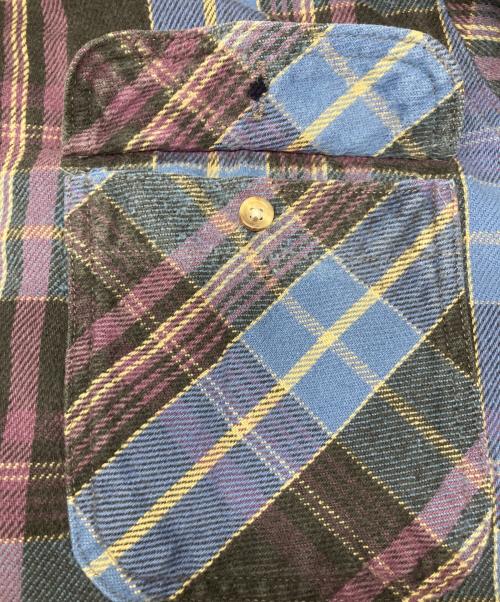 FIVE BROTHER（ファイブブラザー）FIVE BROTHER (ファイブブラザー) チェックネルシャツ ブルー サイズ:Lの古着・服飾アイテム