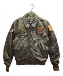 ALPHA INDUSTRIES（アルファインダストリーズ）の古着「ワッペンフライトジャケット」｜オリーブ