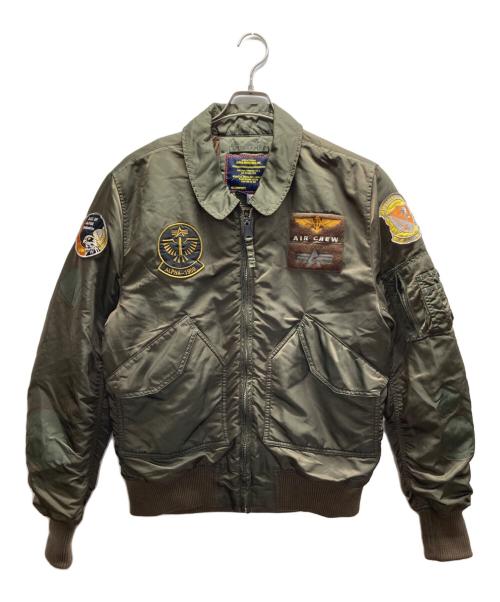 ALPHA INDUSTRIES（アルファインダストリーズ）ALPHA INDUSTRIES (アルファインダストリーズ) ワッペンフライトジャケット オリーブ サイズ:Mの古着・服飾アイテム