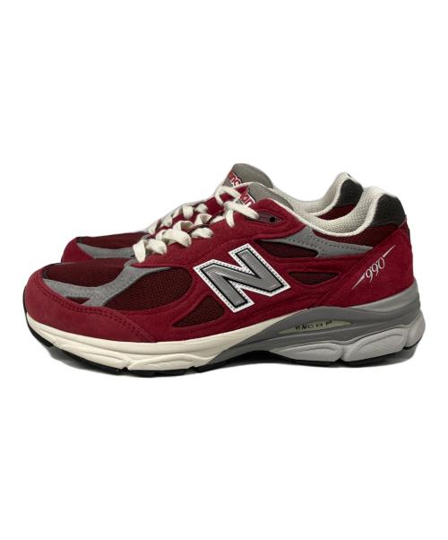 NEW BALANCE（ニューバランス）NEW BALANCE (ニューバランス) 990V3ローカットスニーカー レッド サイズ:27㎝の古着・服飾アイテム