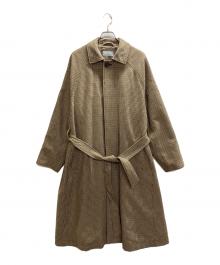 MACKINTOSH PHILOSOPHY（マッキントッシュ フィロソフィー）の古着「千鳥柄ウールステンカラーコート」｜ブラウン