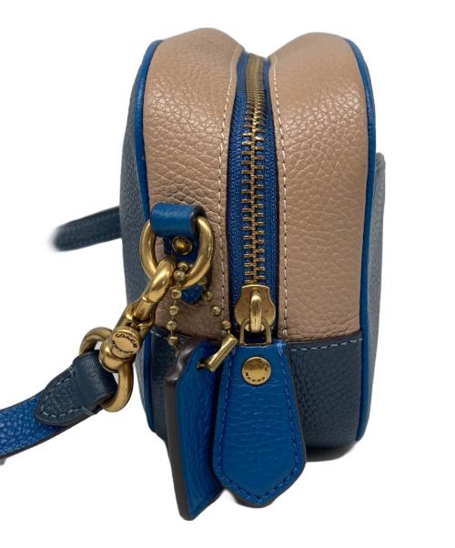 COACH（コーチ）COACH (コーチ) バイカラーショルダーバッグ ブルーの古着・服飾アイテム