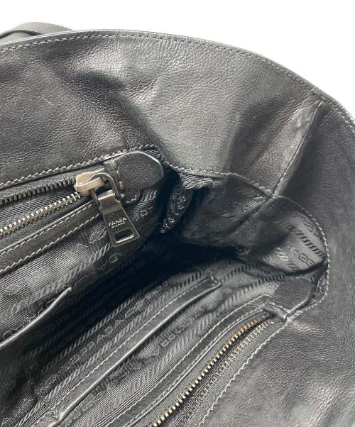 PRADA（プラダ）PRADA (プラダ) 2WAYレザーバッグ ブラックの古着・服飾アイテム