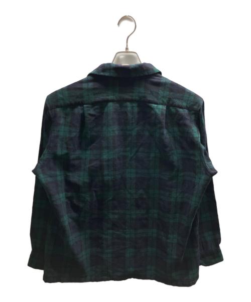 PENDLETON（ペンドルトン）PENDLETON (ペンドルトン) ウールブラックウォッチチェック柄シャツ グリーン×ブラック サイズ:Lの古着・服飾アイテム