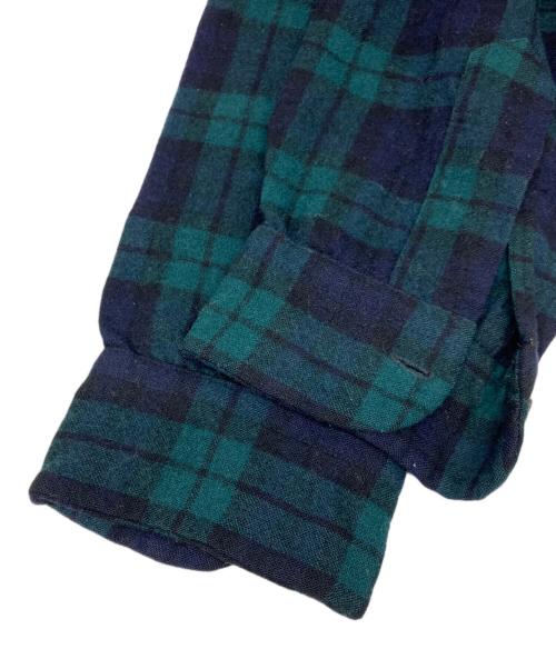 PENDLETON（ペンドルトン）PENDLETON (ペンドルトン) ウールブラックウォッチチェック柄シャツ グリーン×ブラック サイズ:Lの古着・服飾アイテム