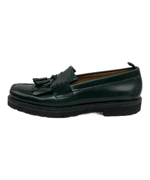 G.H.BASS WEEJUNS（ジーエイチ バス ウィージャンズ）G.H.BASS WEEJUNS (ジーエイチ バス ウィージャンズ) FRED PERRY (フレッドペリー) タッセルローファー グリーン サイズ:SIZE 9/10/43の古着・服飾アイテム
