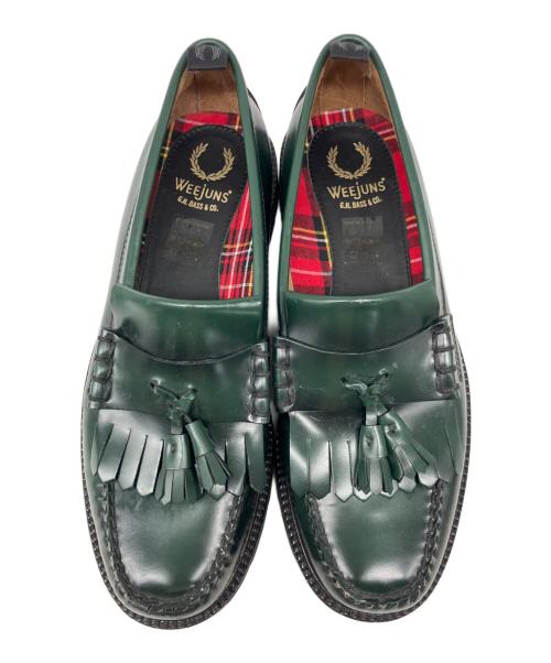 G.H.BASS WEEJUNS（ジーエイチ バス ウィージャンズ）G.H.BASS WEEJUNS (ジーエイチ バス ウィージャンズ) FRED PERRY (フレッドペリー) タッセルローファー グリーン サイズ:SIZE 9/10/43の古着・服飾アイテム