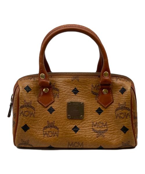 MCM（エムシーエム）MCM (エムシーエム) ミニボストンバッグ ブラウンの古着・服飾アイテム