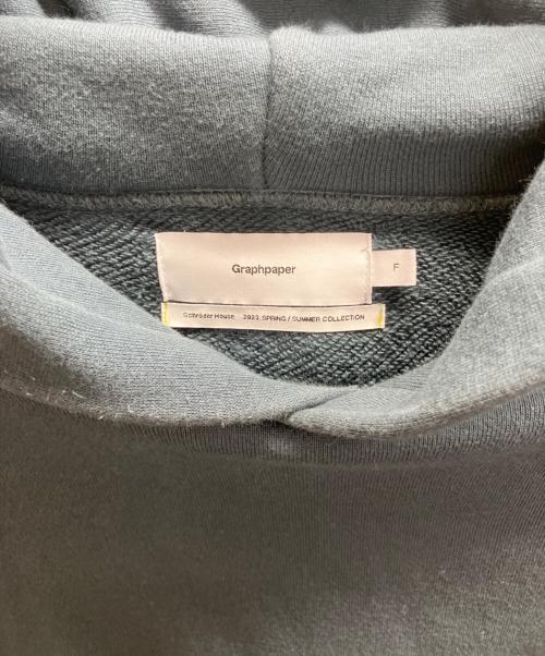 Graphpaper（グラフペーパー）Graphpaper (グラフペーパー) LOOPWHEELER for Graphpaper Classic Sweat Parka ブルー×グレー サイズ:Freeの古着・服飾アイテム