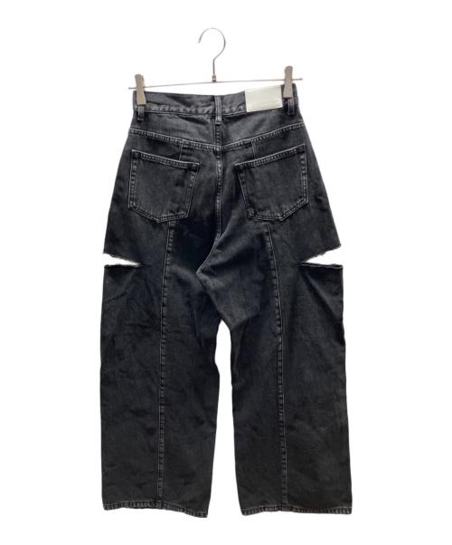 FRAY ID（フレイ アイディー）FRAY ID (フレイ アイディー) カットアウトバレルデニムパンツ グレー サイズ:SIZE 1の古着・服飾アイテム