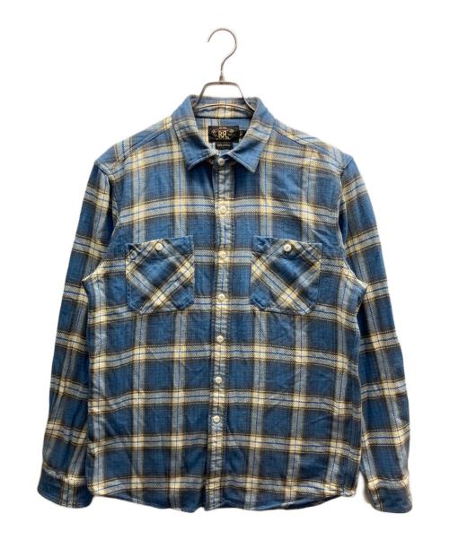 RRL（ダブルアールエル）RRL (ダブルアールエル) チェックネルシャツ ブルー サイズ:Lの古着・服飾アイテム