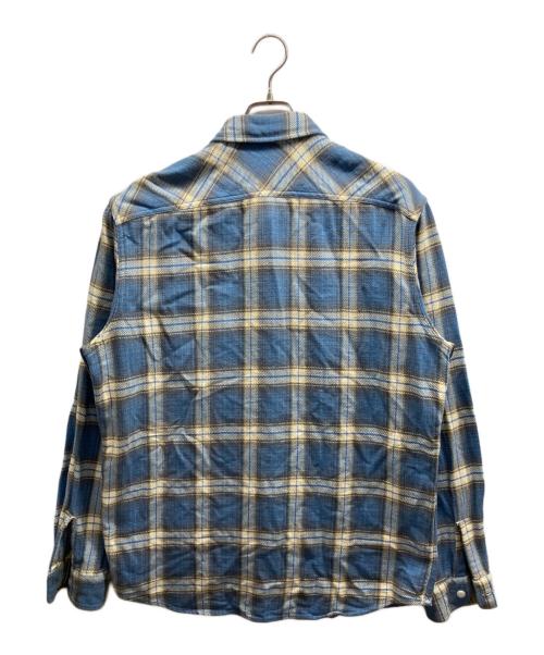 RRL（ダブルアールエル）RRL (ダブルアールエル) チェックネルシャツ ブルー サイズ:Lの古着・服飾アイテム