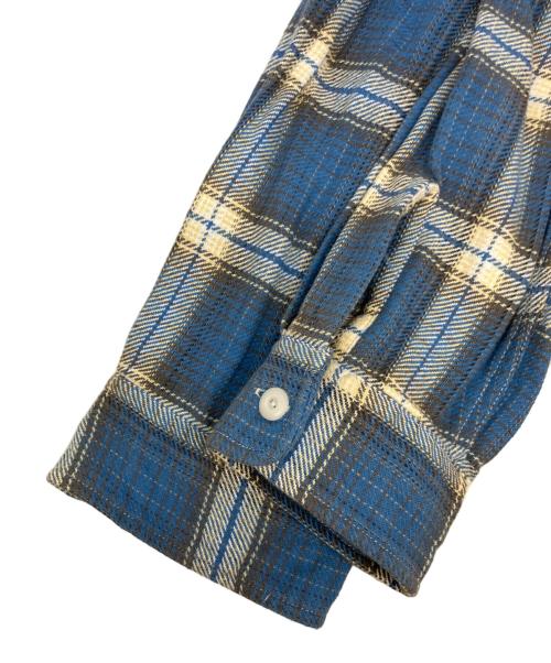 RRL（ダブルアールエル）RRL (ダブルアールエル) チェックネルシャツ ブルー サイズ:Lの古着・服飾アイテム