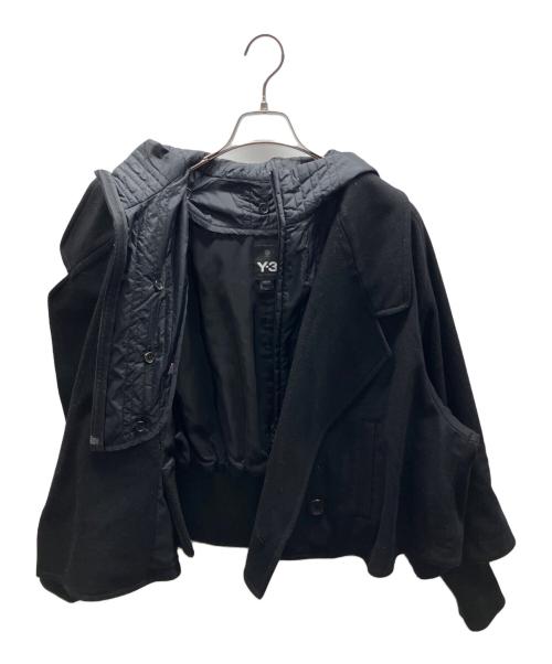 Y-3（ワイスリー）Y-3 (ワイスリー) レイヤードウールナイロンジャケット ブラック サイズ:XSの古着・服飾アイテム