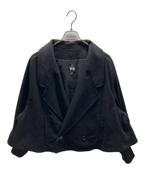 Y-3（ワイスリー）Y-3 (ワイスリー) レイヤードウールナイロンジャケット ブラック サイズ:XSの古着・服飾アイテム