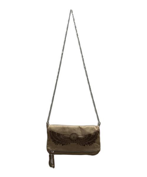 Zadig&Voltaire（ザディグエヴォルテール）ZADIG&VOLTAIRE (ザディグエヴォルテール) レザーショルダーバッグ ベージュの古着・服飾アイテム