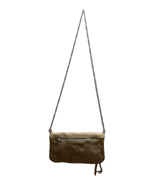 Zadig&Voltaire（ザディグエヴォルテール）ZADIG&VOLTAIRE (ザディグエヴォルテール) レザーショルダーバッグ ベージュの古着・服飾アイテム