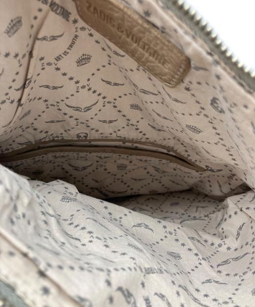 Zadig&Voltaire（ザディグエヴォルテール）ZADIG&VOLTAIRE (ザディグエヴォルテール) レザーショルダーバッグ ベージュの古着・服飾アイテム