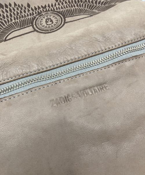 Zadig&Voltaire（ザディグエヴォルテール）ZADIG&VOLTAIRE (ザディグエヴォルテール) レザーショルダーバッグ ベージュの古着・服飾アイテム