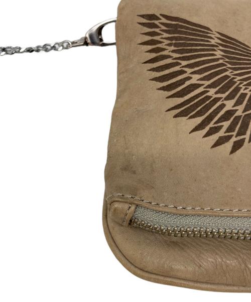 Zadig&Voltaire（ザディグエヴォルテール）ZADIG&VOLTAIRE (ザディグエヴォルテール) レザーショルダーバッグ ベージュの古着・服飾アイテム