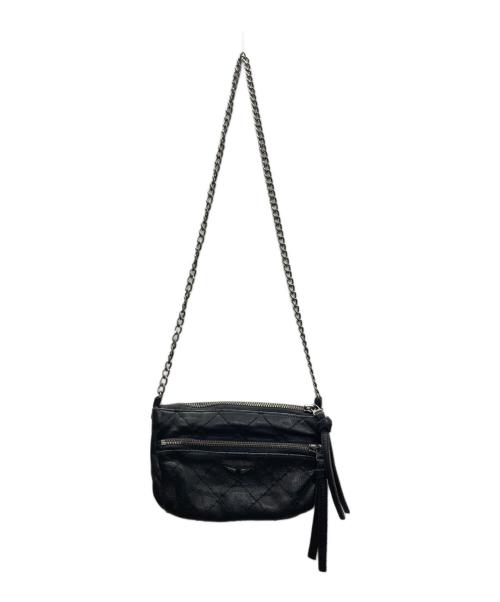 Zadig&Voltaire（ザディグエヴォルテール）Zadig&Voltaire (ザディグエヴォルテール) レザーチェーンショルダーバッグ ブラックの古着・服飾アイテム