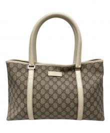 GUCCI（グッチ）の古着「GGスプリーム トートバッグ」｜アイボリー×ブラウン