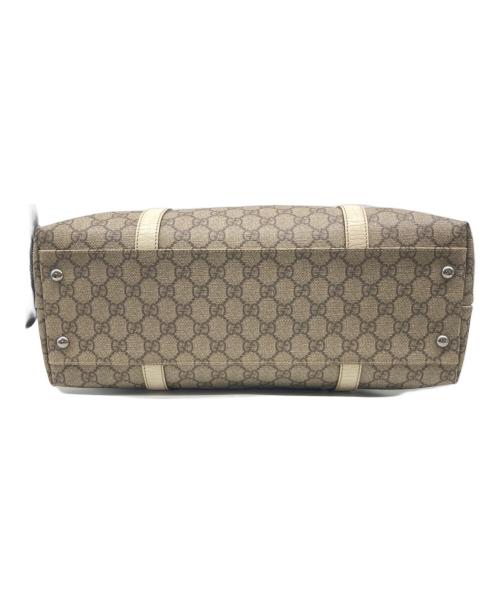 GUCCI（グッチ）GUCCI (グッチ) GGスプリーム トートバッグ アイボリー×ブラウンの古着・服飾アイテム