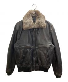 echtes leder（エヒテス レーダァ）の古着「ファー付レザージャケット」｜ブラウン