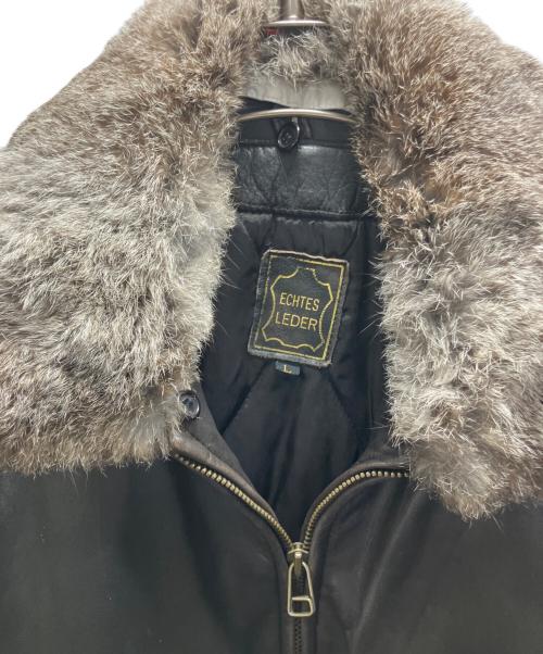 echtes leder（エヒテス レーダァ）echtes leder (エヒテス レーダァ) ファー付レザージャケット ブラウン サイズ:Lの古着・服飾アイテム