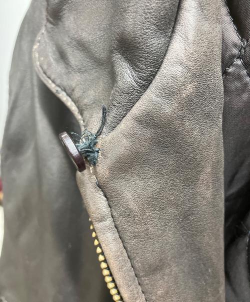 echtes leder（エヒテス レーダァ）echtes leder (エヒテス レーダァ) ファー付レザージャケット ブラウン サイズ:Lの古着・服飾アイテム