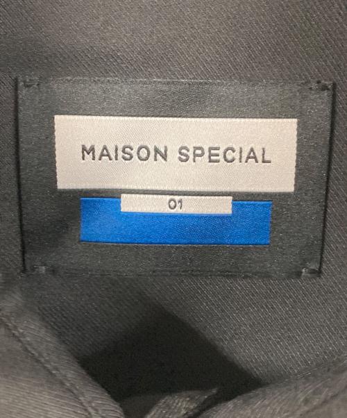 MAISON SPECIAL（メゾンスペシャル）MAISON SPECIAL (メゾンスペシャル) プライムオーバーカーブ切り替えシャツブルゾン ブラック サイズ:01の古着・服飾アイテム