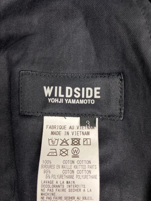 WILDSIDE YOHJI YAMAMOTO（ワイルドサイド ヨウジ ヤマモト）WILDSIDE YOHJI YAMAMOTO (ワイルドサイド ヨウジ ヤマモト) Cotton Chino Rib Pants ブラック サイズ:SIZE 3 未使用品の古着・服飾アイテム