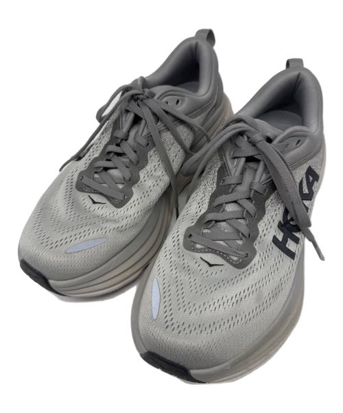 HOKAONEONE（ホカオネオネ）HOKAONEONE (ホカオネオネ) M BONDI 8 メッシュ ローカットスニーカー グレー サイズ:25.5の古着・服飾アイテム
