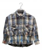 PODEROSAポデローサ）の古着「DOCKING PLAID SHIRT」｜ブルー