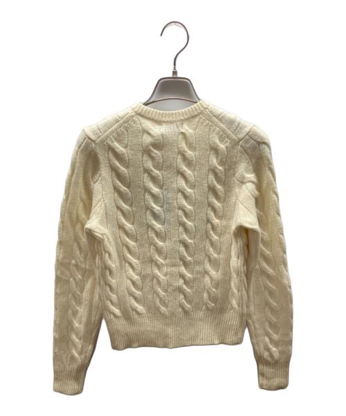 POLO RALPH LAUREN（ポロ・ラルフローレン）POLO RALPH LAUREN (ポロ・ラルフローレン) ケーブルニット ウールカシミヤ カーディガン アイボリー サイズ:XS 未使用品の古着・服飾アイテム