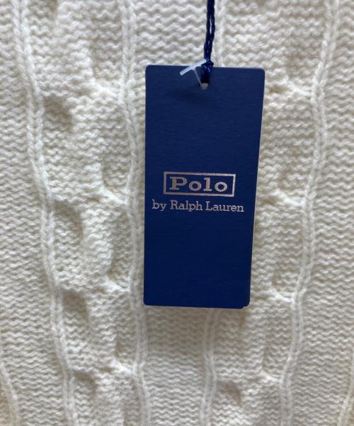 POLO RALPH LAUREN（ポロ・ラルフローレン）POLO RALPH LAUREN (ポロ・ラルフローレン) ケーブルニット ウールカシミヤ カーディガン アイボリー サイズ:XS 未使用品の古着・服飾アイテム