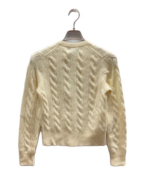 POLO RALPH LAUREN（ポロ・ラルフローレン）POLO RALPH LAUREN (ポロ・ラルフローレン) ケーブルニット ウールカシミヤ カーディガン アイボリー サイズ:XS 未使用品の古着・服飾アイテム