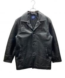 GAP（ギャップ）の古着「レザー カーコート」｜ブラック