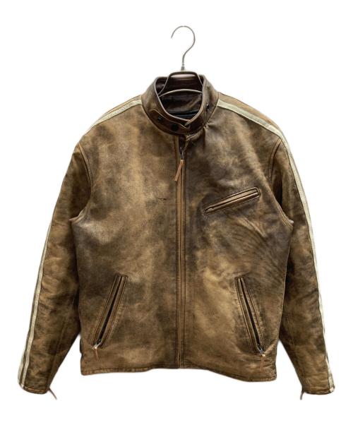Liugoo Leathers（リューグーレザーズ）LIUGOO LEATHERS (リューグーレザーズ) レザージャケット ブラウン サイズ:Lの古着・服飾アイテム