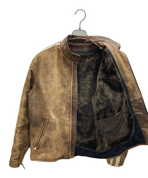 Liugoo Leathers（リューグーレザーズ）LIUGOO LEATHERS (リューグーレザーズ) レザージャケット ブラウン サイズ:Lの古着・服飾アイテム