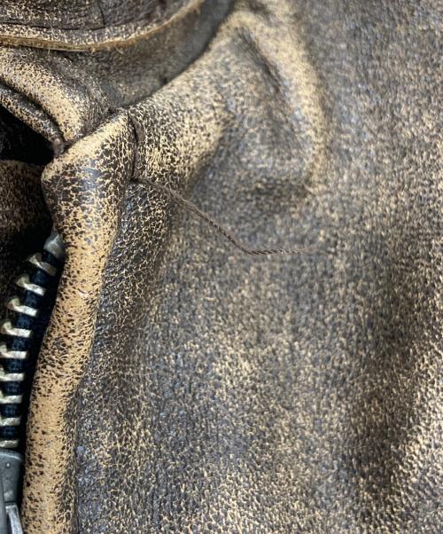 Liugoo Leathers（リューグーレザーズ）LIUGOO LEATHERS (リューグーレザーズ) レザージャケット ブラウン サイズ:Lの古着・服飾アイテム