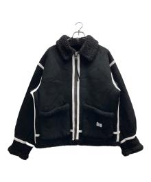 BEDWIN &THE HEARTBREAKERS（ベドウィンアンドザ ハートブレイカーズ）の古着「TYPE B3 FAKE MOUTON JACKET」｜ブラック