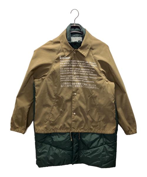 KOLOR（カラー）KOLOR (カラー) ナイロンタッサーコーティング グリーン×ベージュ サイズ:2の古着・服飾アイテム