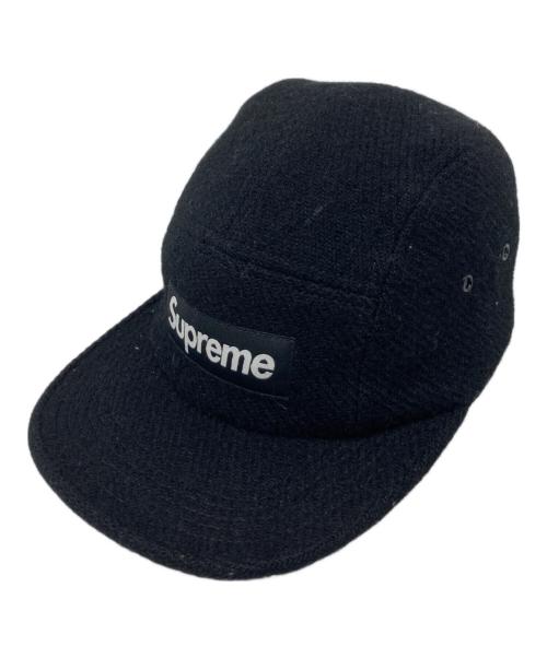 SUPREME（シュプリーム）Supreme (シュプリーム) Harris Tweed camp cap ブラックの古着・服飾アイテム