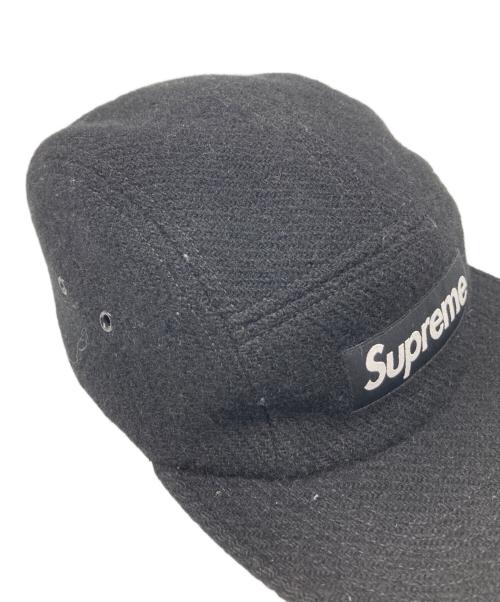 SUPREME（シュプリーム）Supreme (シュプリーム) Harris Tweed camp cap ブラックの古着・服飾アイテム