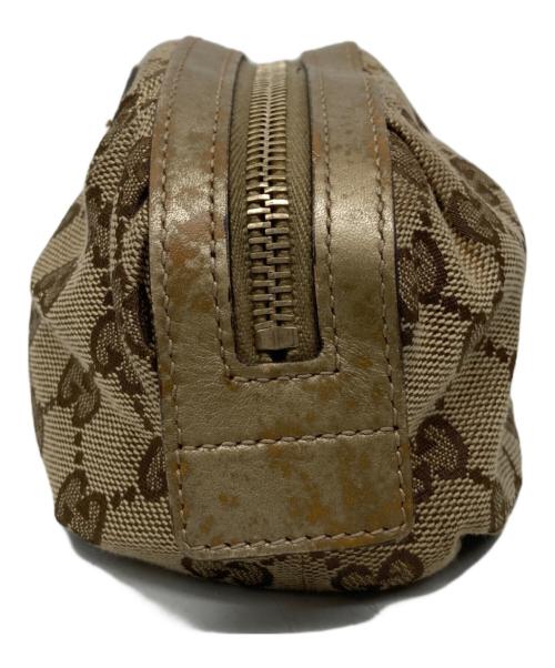GUCCI（グッチ）GUCCI (グッチ) ミニポーチ ベージュ・ブラウンの古着・服飾アイテム