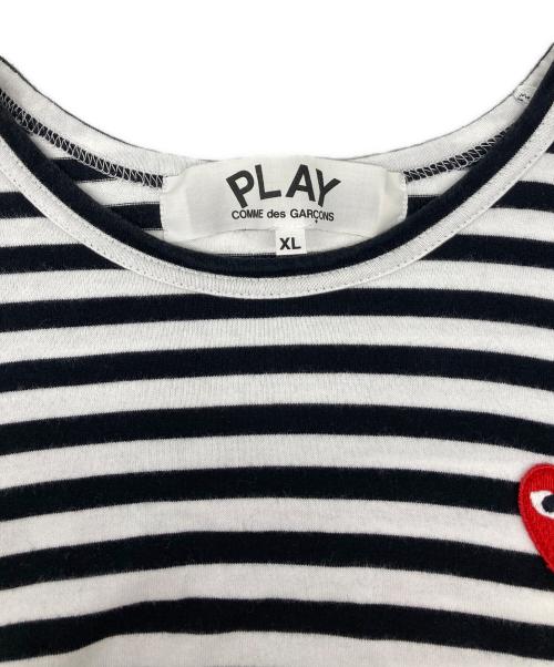 PLAY COMME des GARCONS（プレイコムデギャルソン）PLAY COMME des GARCONS (プレイコムデギャルソン) ボーダーロングスリーブカットソー ブラック サイズ:XLの古着・服飾アイテム