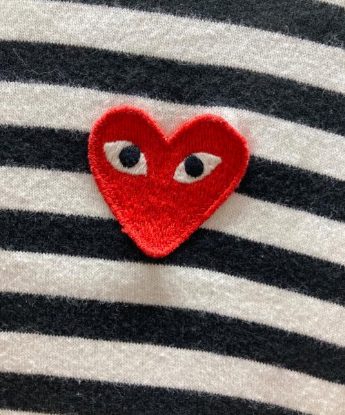 PLAY COMME des GARCONS（プレイコムデギャルソン）PLAY COMME des GARCONS (プレイコムデギャルソン) ボーダーロングスリーブカットソー ブラック サイズ:XLの古着・服飾アイテム