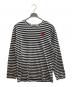 PLAY COMME des GARCONS（プレイコムデギャルソン）の古着「ボーダーロングスリーブカットソー」｜ブラック