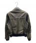 D&G (ディーアンドジー) レザージャケット ブラウン×グレー サイズ:32/46：30000円
